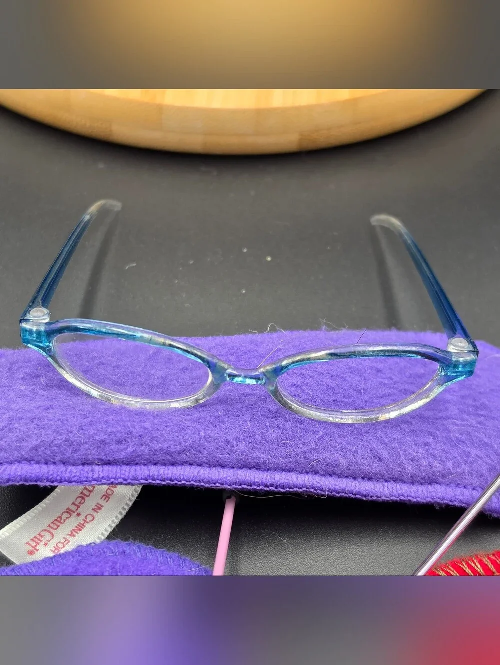 3 Pairs Of American Girl Glasses - 1 Missing Lens See Photos For Flaw